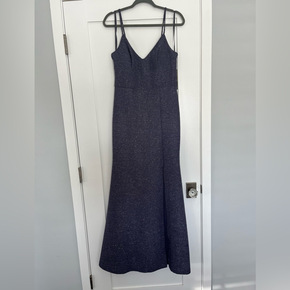 Eliza J Dark Gray Sparkle Gown